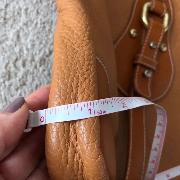 Furla Orange Brown Pebbled Leather Crossbody Bag - Picture 12 of 15